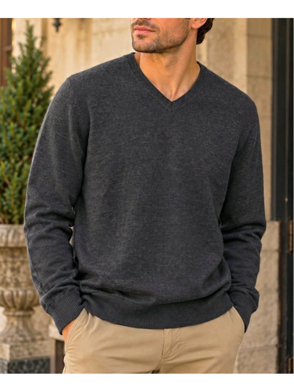 Banana Republic Sweater Pullover Men's L Italian Merino Wool Vintage Old Money